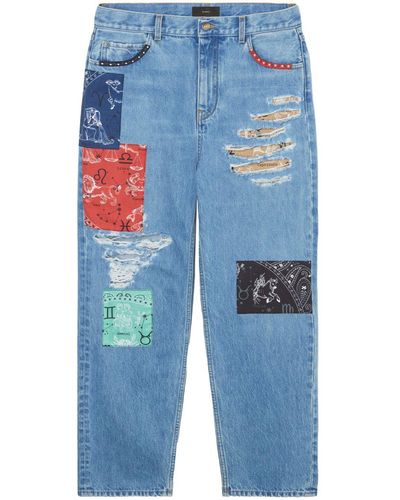 Alanui The Twelve Signs Straight-Leg-Jeans - Blau