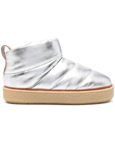 Isabel Marant Eskey 55mm Quilted Ankle Boots - White