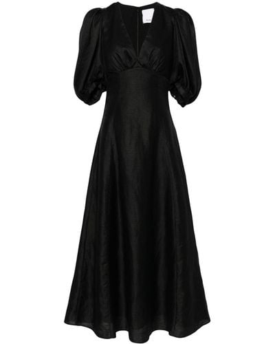 Acler Newnham Kleid mit Puffärmeln - Schwarz