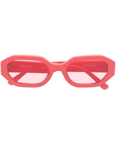 Linda Farrow Gafas de sol Irene con montura oval - Rojo