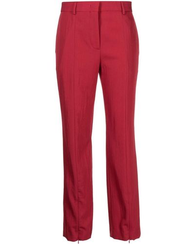 Paul Smith Pantalon de tailleur à taille haute - Rouge