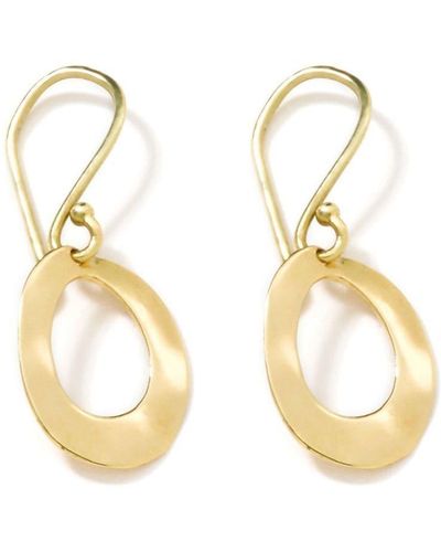 Ippolita 18kt Yellow Gold Classico Mini Wavy Oval Earrings - Metallic