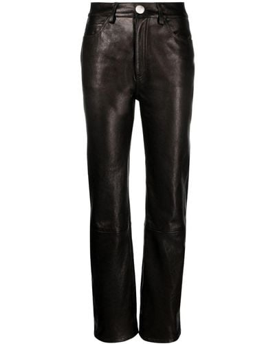 Khaite The Danielle Leather Trousers - Black