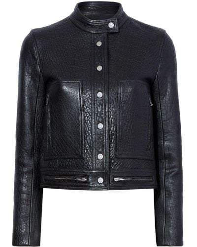 Proenza Schouler Grainy Lambskin Buttoned Jacket - Black