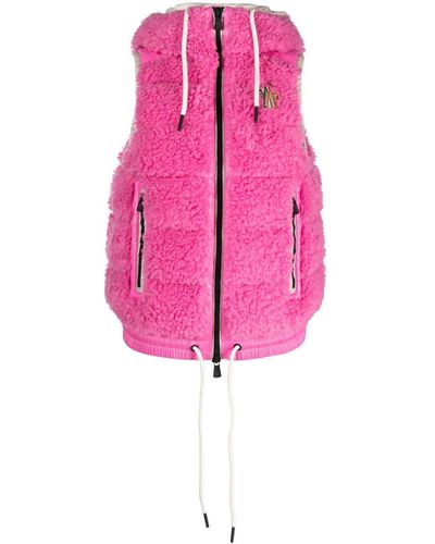 3 MONCLER GRENOBLE Teddy Down Gilet - Pink