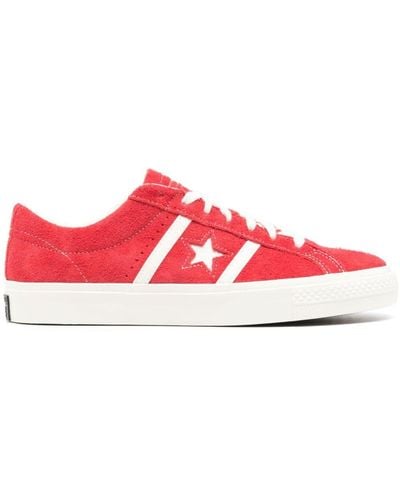 Converse One Star Academy Pro Suede Trainers - Red
