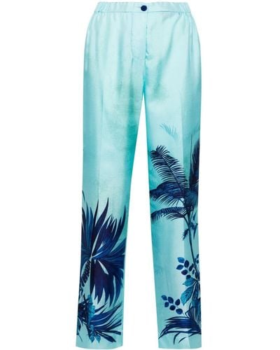 F.R.S For Restless Sleepers Etere Silk Trousers - Blue