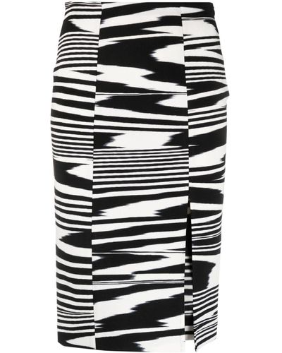 Missoni Stretch Abstract-pattern Midi Skirt - Black
