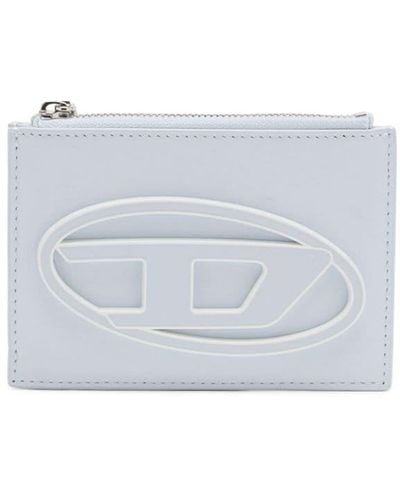 DIESEL Card Holder In Pastel Leather - White
