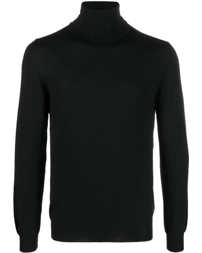 Zanone Roll Neck Sweater - Black