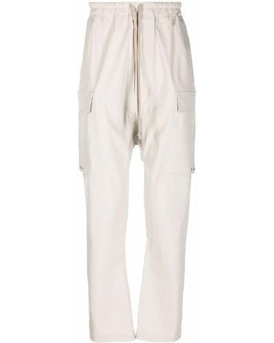 Rick Owens Drop-crotch Organic Cotton Pants - White