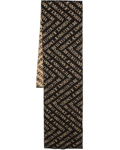Versace Schal mit Logo-Intarsienmuster - Mehrfarbig