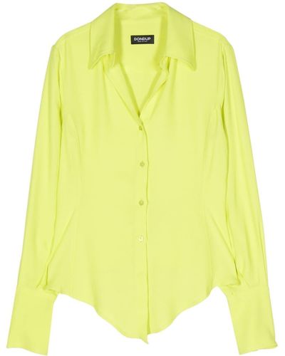 Dondup Crepe Pointed-collar Shirt - Yellow