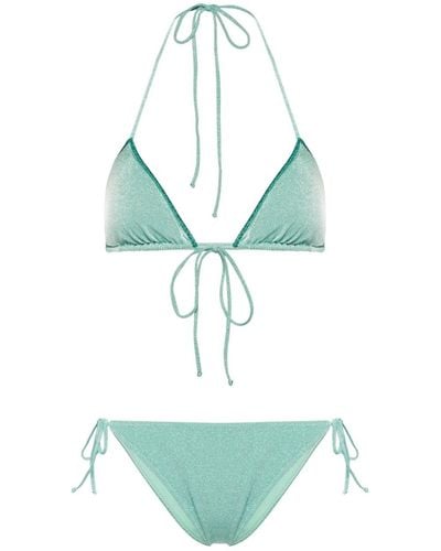 Mc2 Saint Barth Leah Lurex-detail Bikini - Green