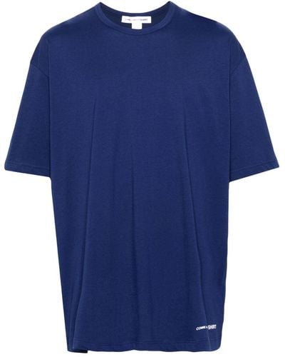 Comme des Garçons T-Shirt mit Logo-Print - Blau