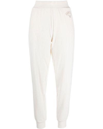 Emporio Armani Pantalon de jogging à logo brodé - Blanc