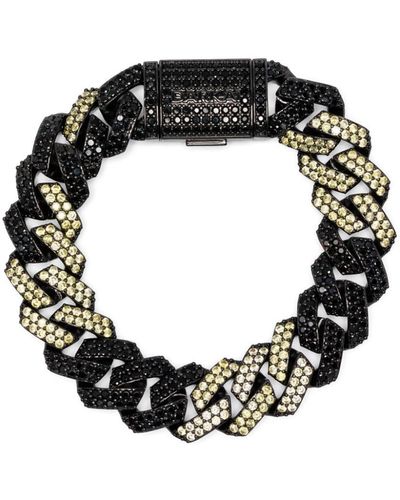 DARKAI Danger Rhinestone-embellished Bracelet - Black