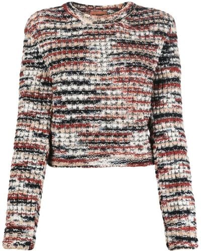 Missoni Ribbed-knit Crew Neck Jumper - Red