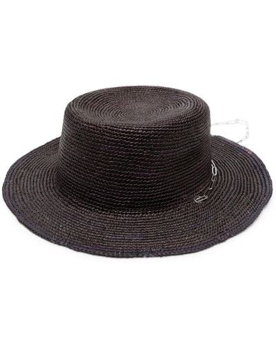 Van Palma Melisses Chain-detail Hat - Black