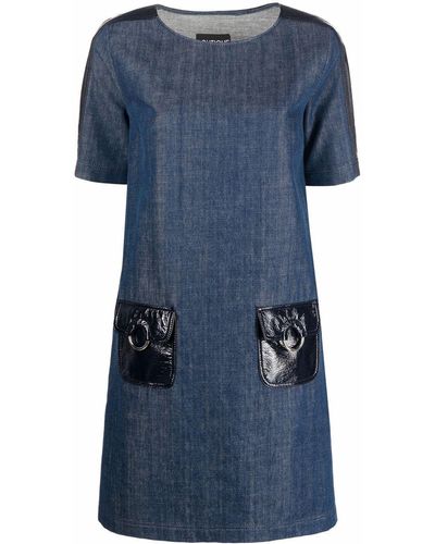 Boutique Moschino フラップポケット シフトドレス - ブルー