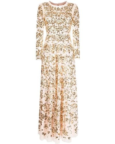 Needle & Thread Sequin-embellished Maxi Dress - Natural