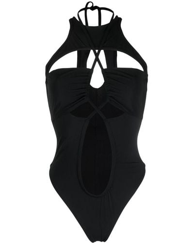 ANDREADAMO Cut-out-detail Halterneck Swimsuit - Black