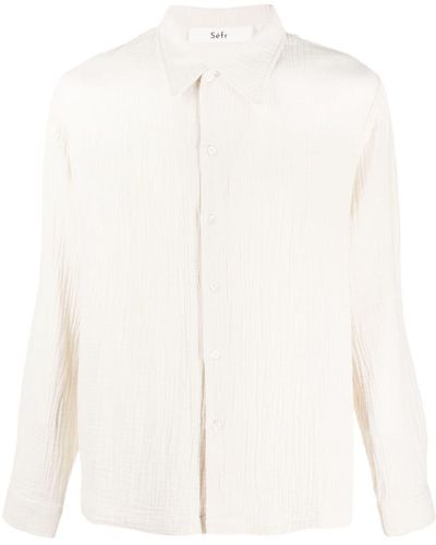 Séfr Ripley Cheesecloth Cotton Shirt - White