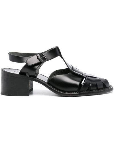 Hereu Pesca 60mm Leather Sandals - Black