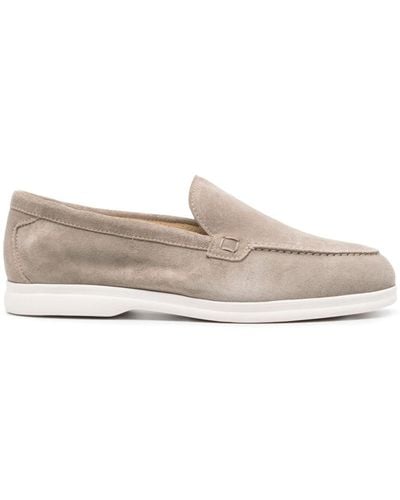 Doucal's Almond-toe Suede Loafers - Gray