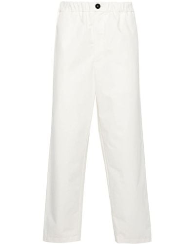 Jil Sander Water-repellent Cotton Trousers - White