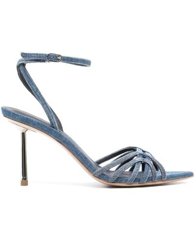 Le Silla 90mm Denim Sandals - Blue