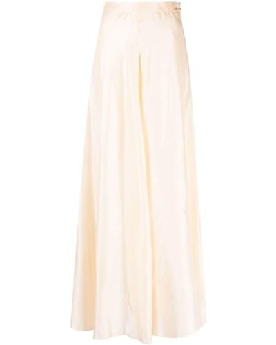 Forte Forte High-waisted Bias-cut Silk Skirt - White