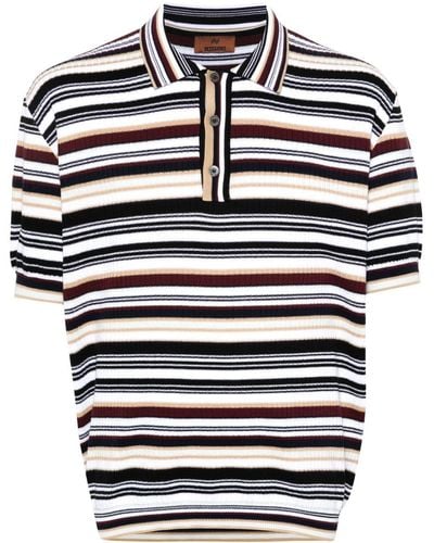 Missoni Stripped Knitted Polo-shirt - Blue