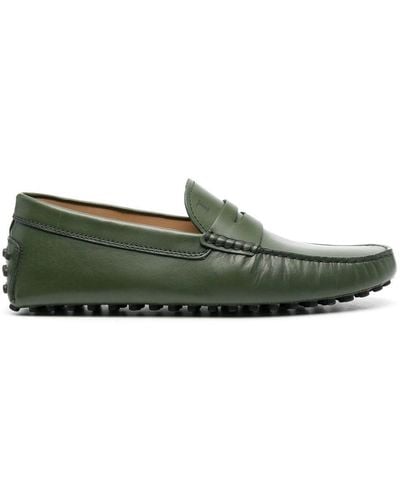 Tod's Gommino Leather Loafers - Green