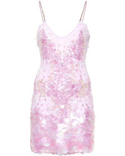 Amen Sequin-embellished Mini Dress - Pink