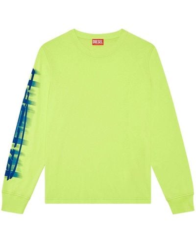 DIESEL T-just-ls-slits-n2 Tシャツ - グリーン