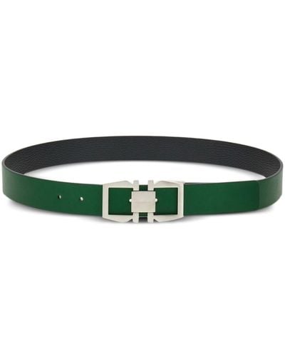 Ferragamo Gancini Reversible Leather Belt - Green
