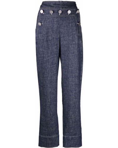 Genny High-waisted Straight-leg Jeans - Blue