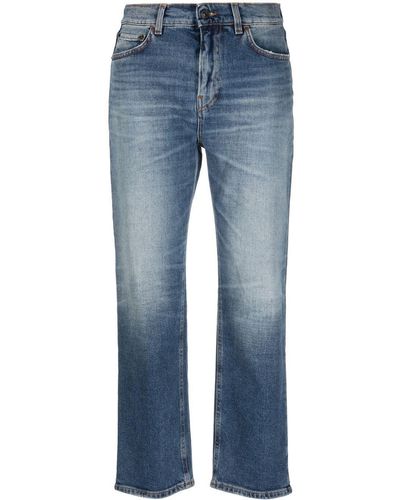Haikure Jeans crop dritti - Blu