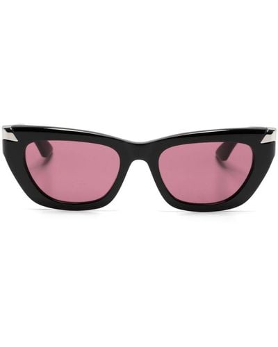 Alexander McQueen Cat-Eye-Sonnenbrille mit Logo-Gravur - Pink