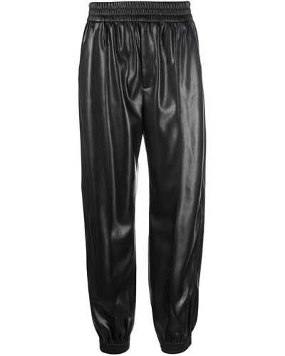 Nanushka Faux-leather Track Pants - Black