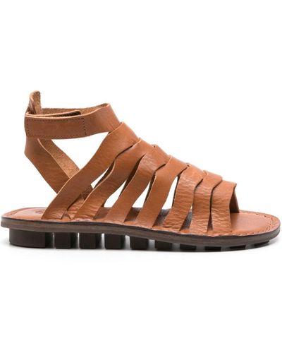 Trippen Sandales Swell en cuir - Marron