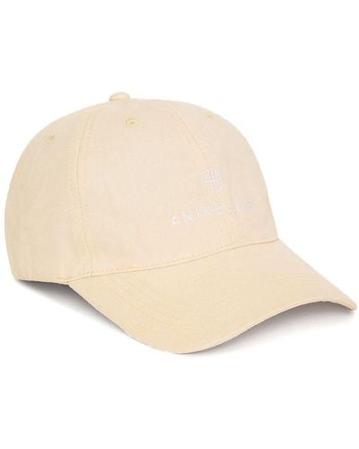 Anine Bing Jeremy Logo-embroidered Cotton-twill Baseball Cap - Natural