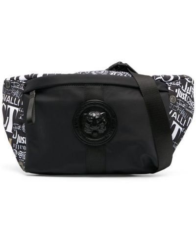 Just Cavalli Logo-print Zip-up Belt Bag - Black