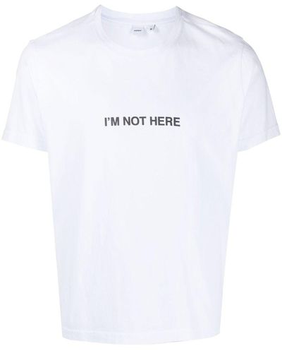 Aspesi Slogan-print Short-sleeved T-shirt - White