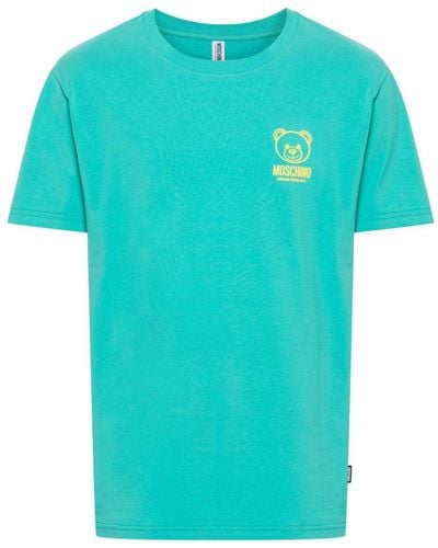 Moschino Camiseta con logo Teddy Bear - Azul