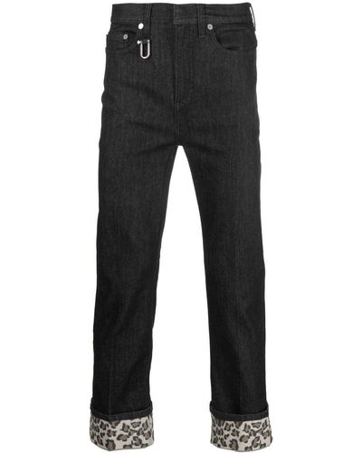Neil Barrett Straight Jeans - Zwart