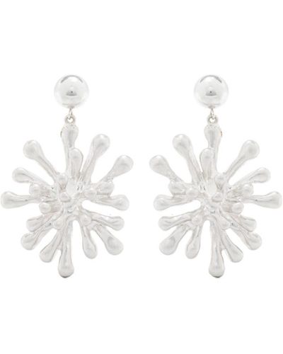 Cult Gaia Boucles d'oreilles Odeya en laiton - Blanc