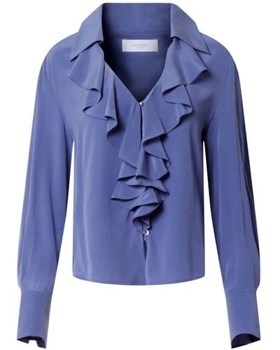 Equipment Zijden Blouse - Blauw