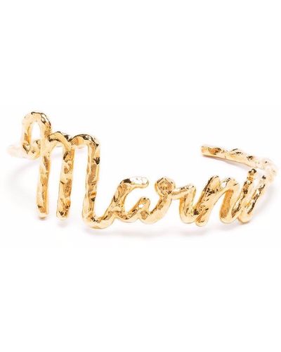 Marni Lettering Cuff Bracelet - Metallic